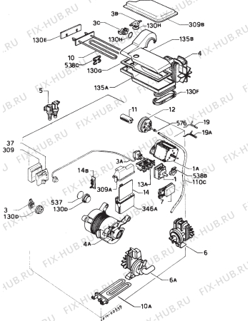 Взрыв-схема стиральной машины Zanussi ZWD1015 - Схема узла Electrical equipment 268